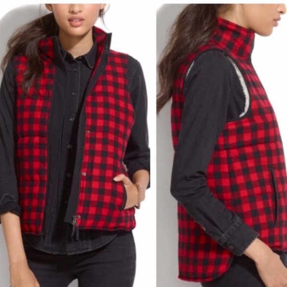 Madewell Jackets & Blazers - MADEWELL Fireside Sherpa Buffalo Plaid Ves…